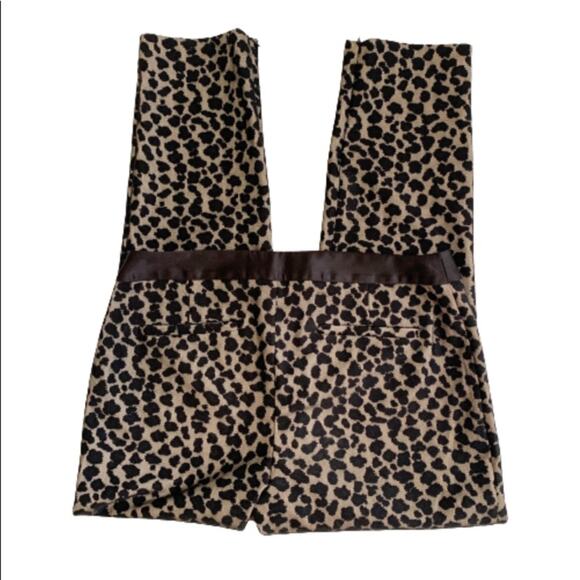 Chico’s Black Label Pants Black Cheetah Print Overlay Cream Dress Party Size 8 - Picture 7 of 14